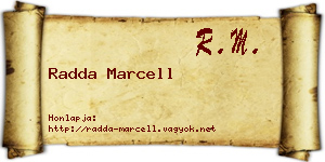 Radda Marcell névjegykártya